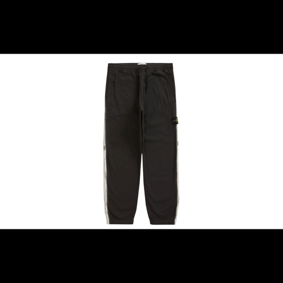 Supreme x Stone Island Stripe Sweatpants Black Small